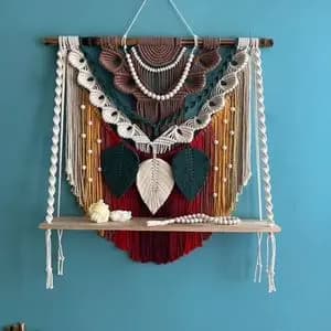 شلف مکرومه بافی مدل ارکیده