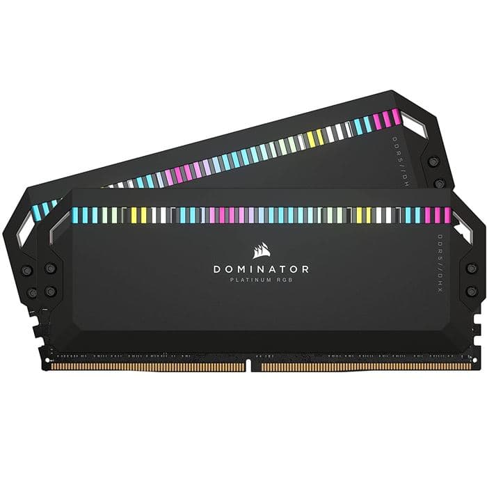 رم دوکاناله کامپیوتر کرسیر مدل Dominator Platinum RGB DDR5 با حافظه 32 گیگابایت و فرکانس 6000 مگاهرتز