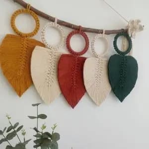 دیوار کوب مکرومه بافی مدل رنگین