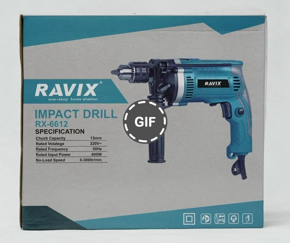 دریل ۱۳ طرح ماکیتا نیم تنه فلزی راویکس مدل RX-6612