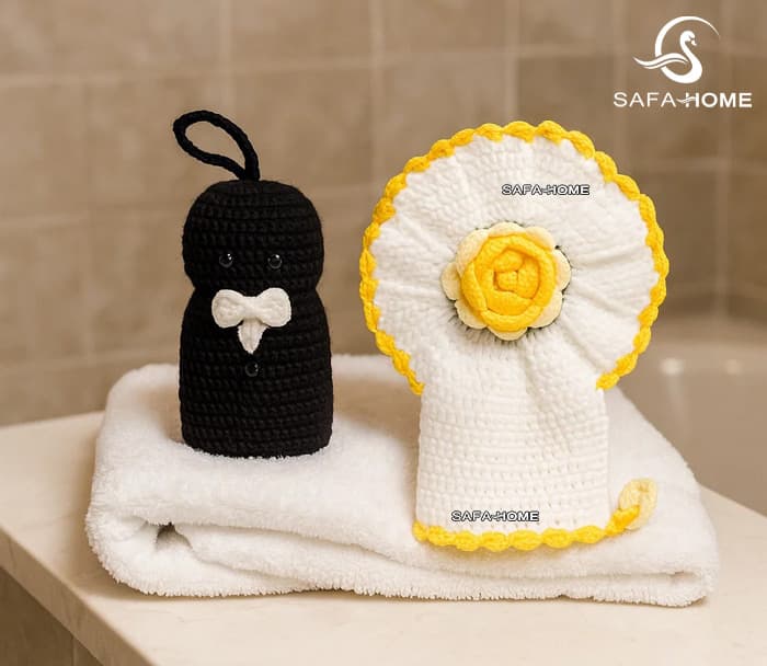 لیف حمام مصرفی گل برجسته طرح رز