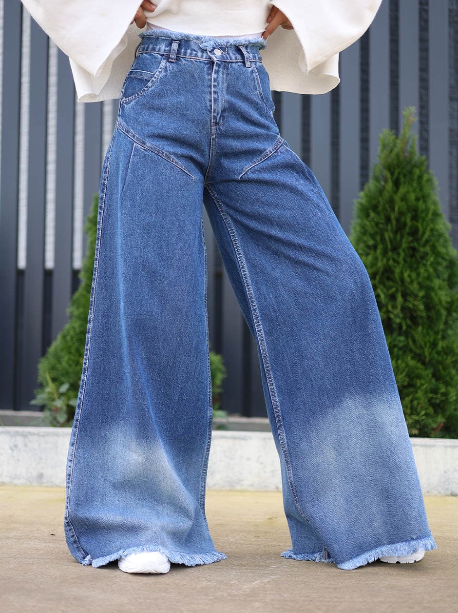 شلوار جین شافل کد 19885