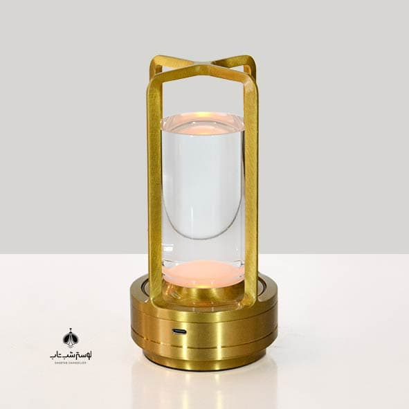 آباژور رومیزی لمسی شارژی کد 423 طلایی