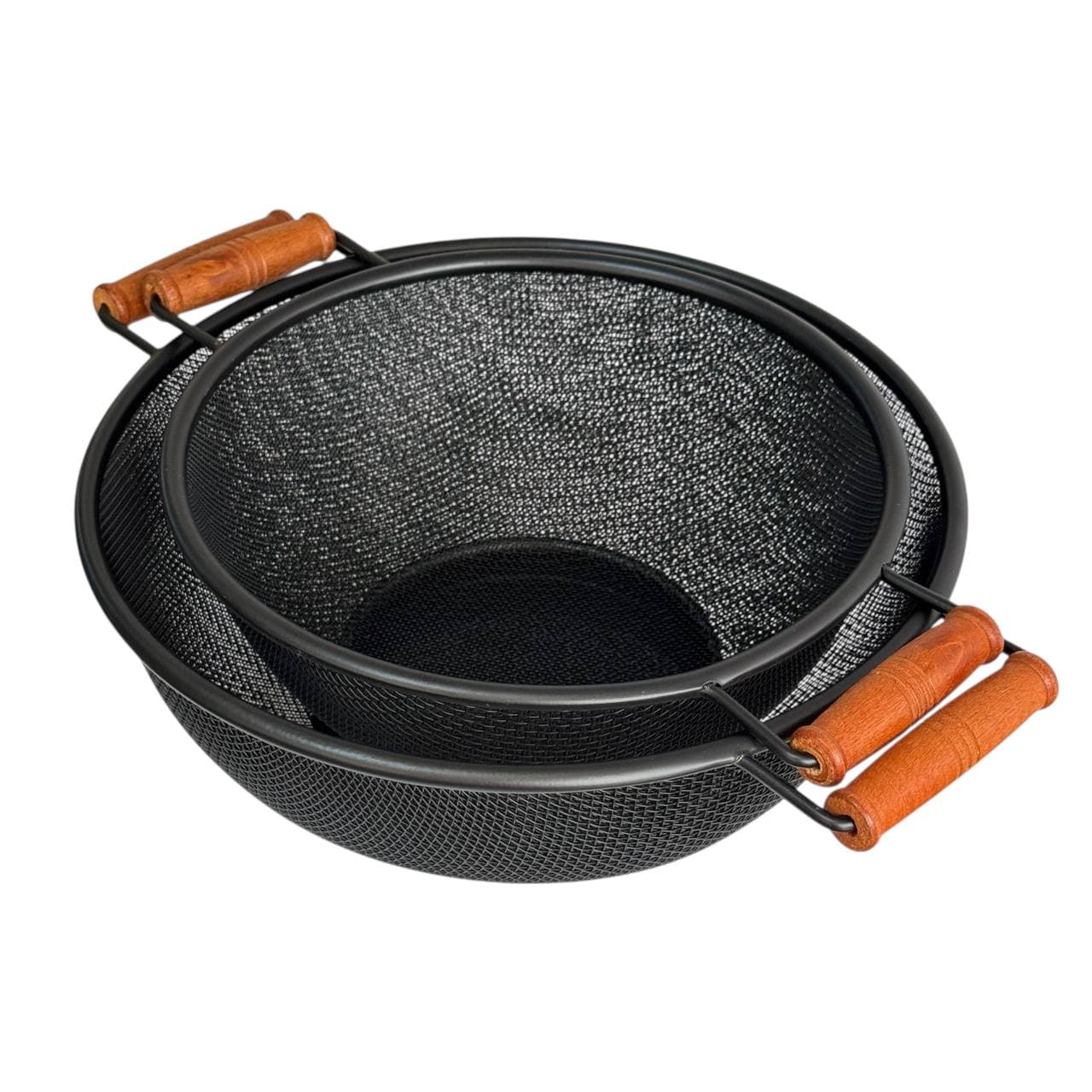 سبد طرح ایکیا دسته چوبی