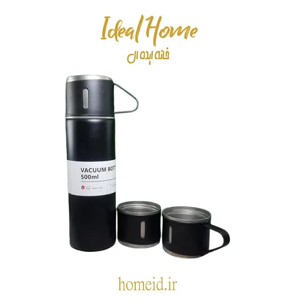 فلاسک وکیوم سه لیوان 500 میلی لیتر فلاسک سه کاپ اس زد ام szm