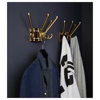 قلاب آویز 4 شاخه چرخشی ایکیا KAMPIG طلایی