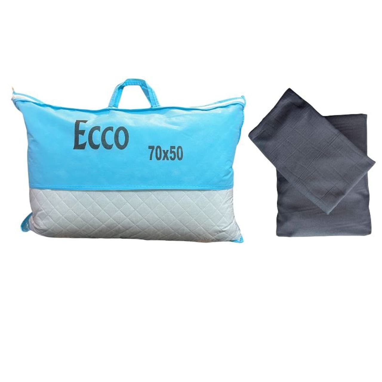 پکیج سرویس ملحفه کشدار یکنفره ترک 90*200 + روبالشی + بالش الیاف توپی Cheshik