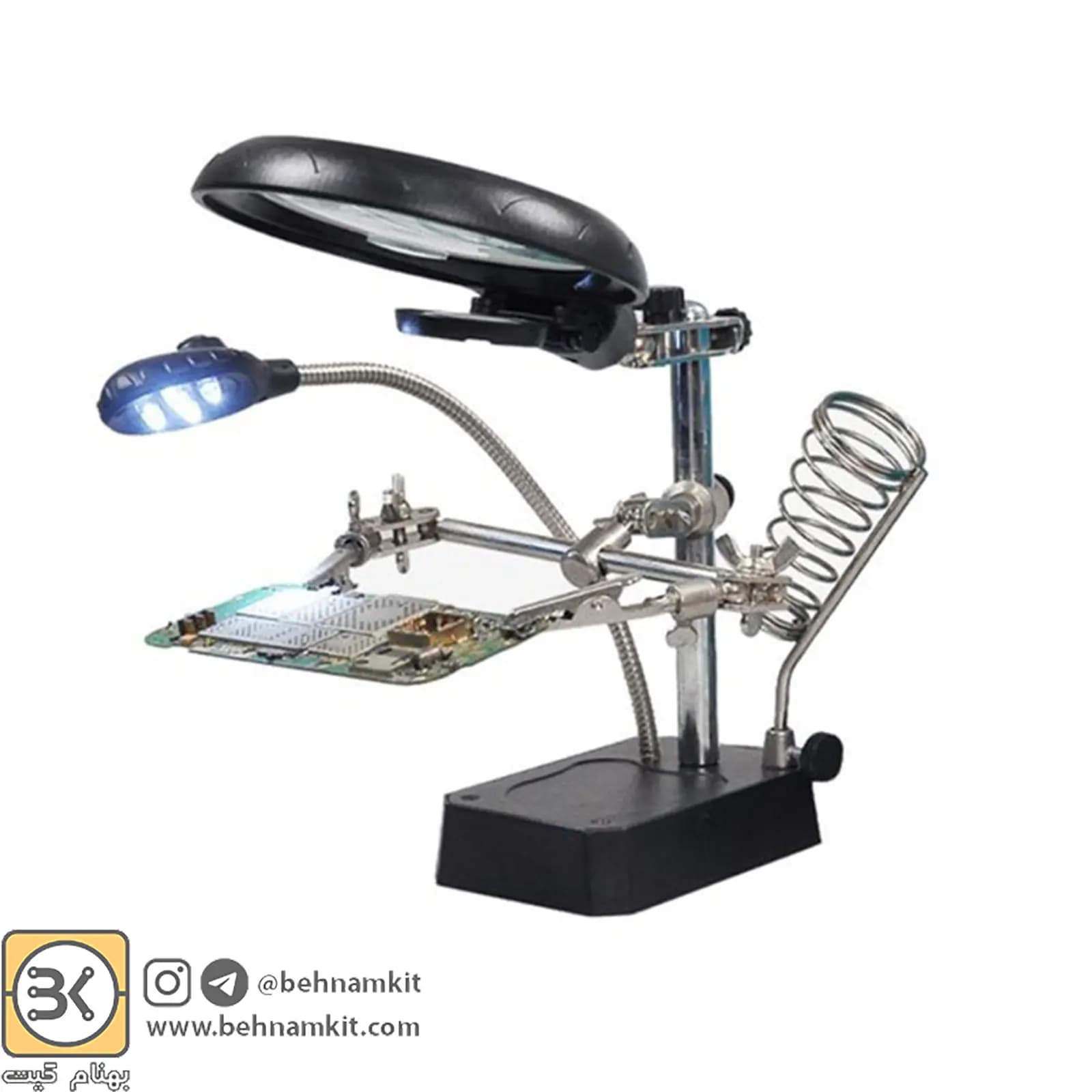 پایه هویه + گیره مونتاژ ذره بین دار TE800