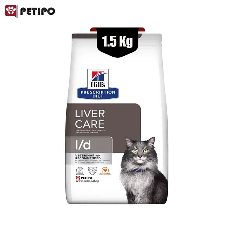 غذای خشک گربه مراقبت از کبد لیور کر هپاتیک هیلز (Hill’s Diet i/d Cat Liver Care-Hepatic Health) وزن 1.5 کیلوگرم