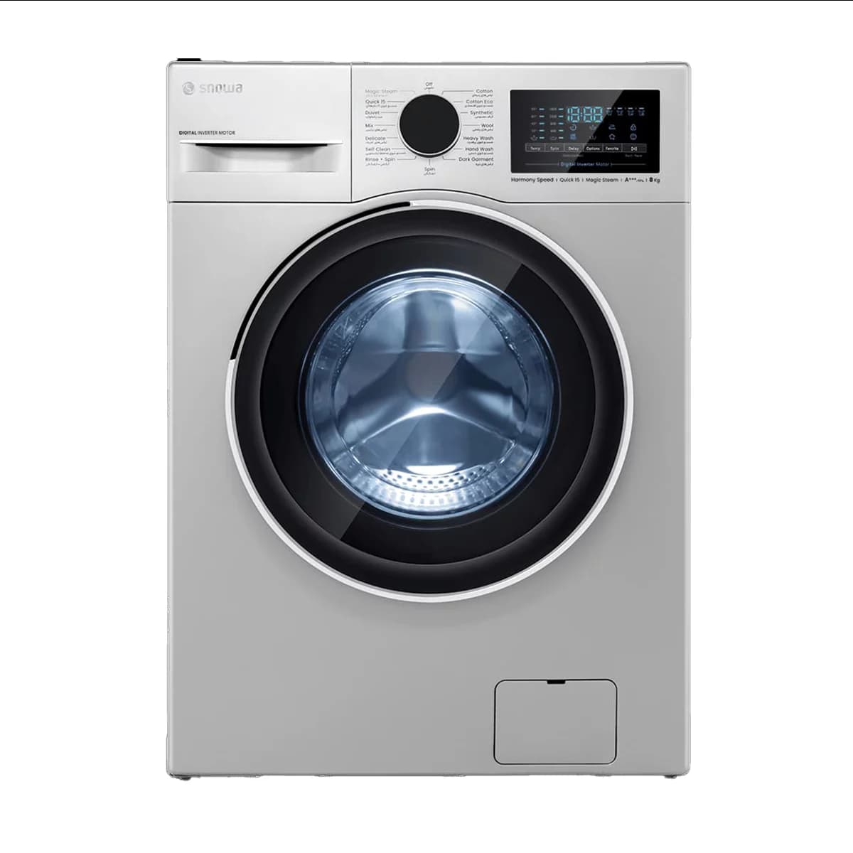 ماشین لباسشویی اسنوا 8 کیلویی هارمونی اسپید مدل SWM-84S30