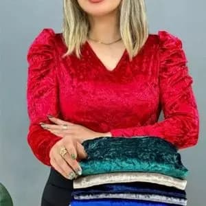 شومیز مخمل مدل ملکه