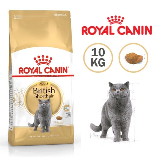غذای خشک گربه بریتیش ادالت مو کوتاه رویال کنین 10 کیلویی