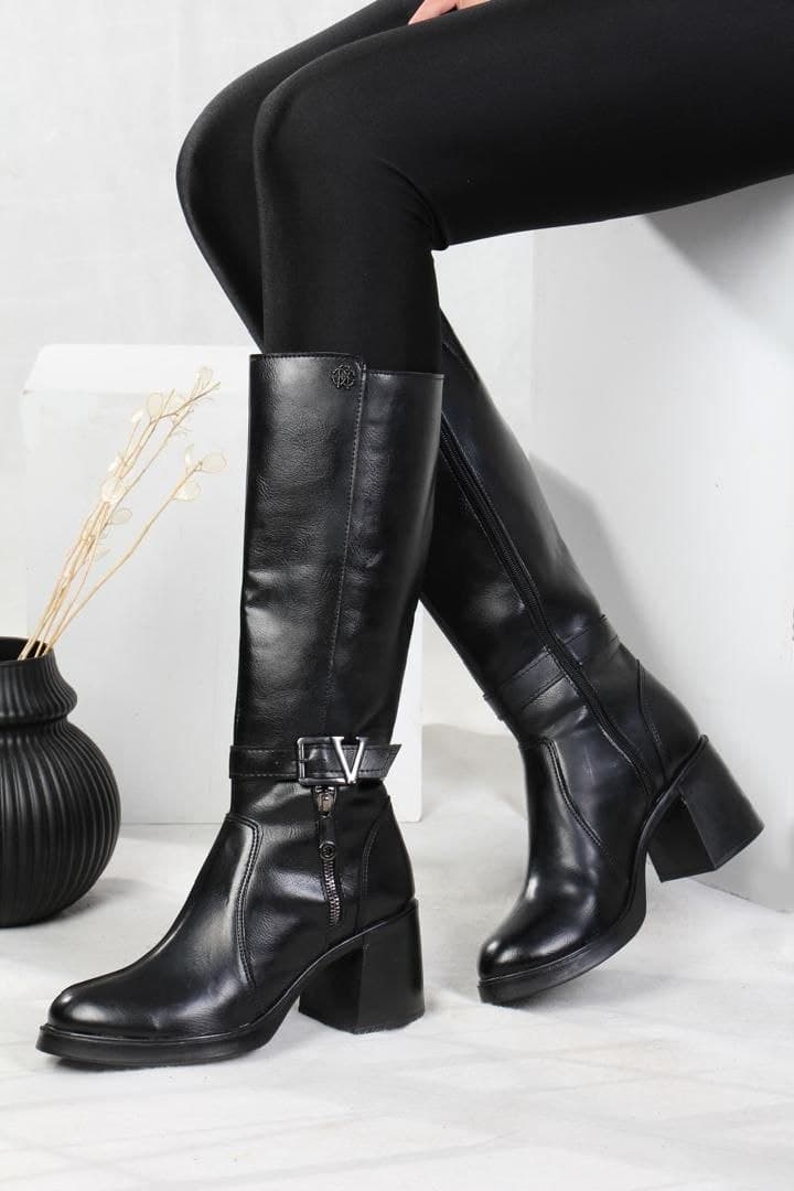 بوت بلند پاشنه طبی ۶ سانت متریال خارجی فوق لاکچری