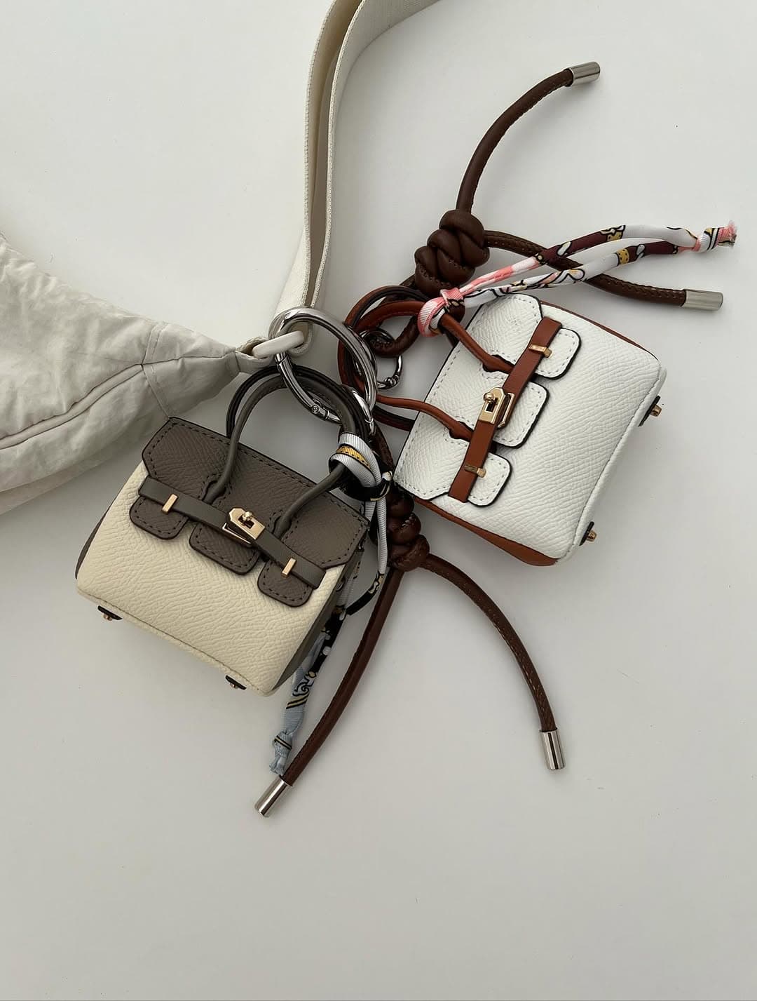 چارم بگ مستر کوالیتی کیف هرمس قهوه ای