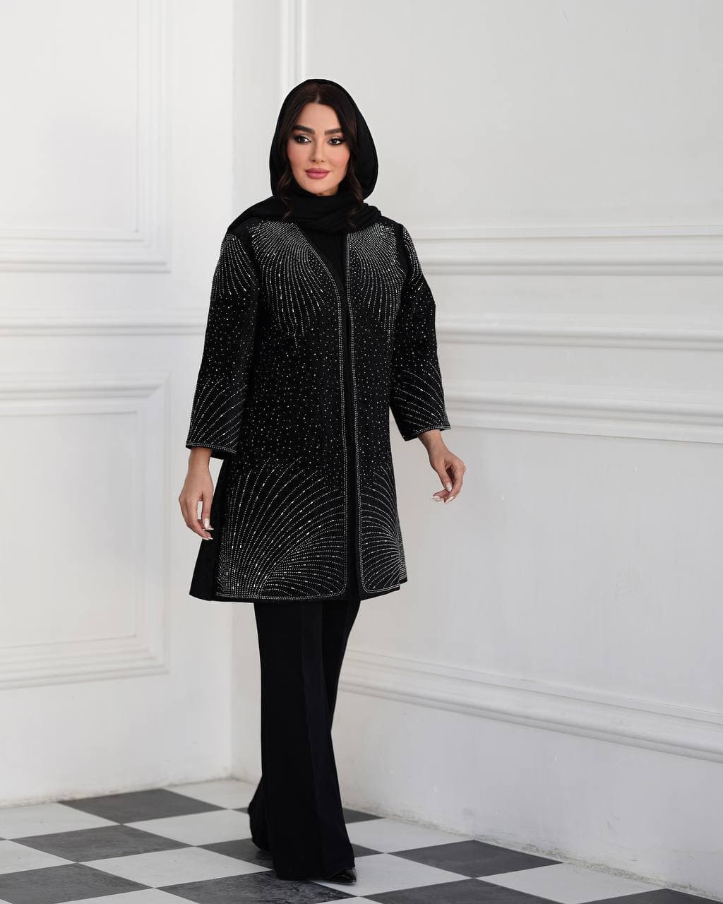 مانتو مجلسی مخمل زنانه مدل پریناز۴