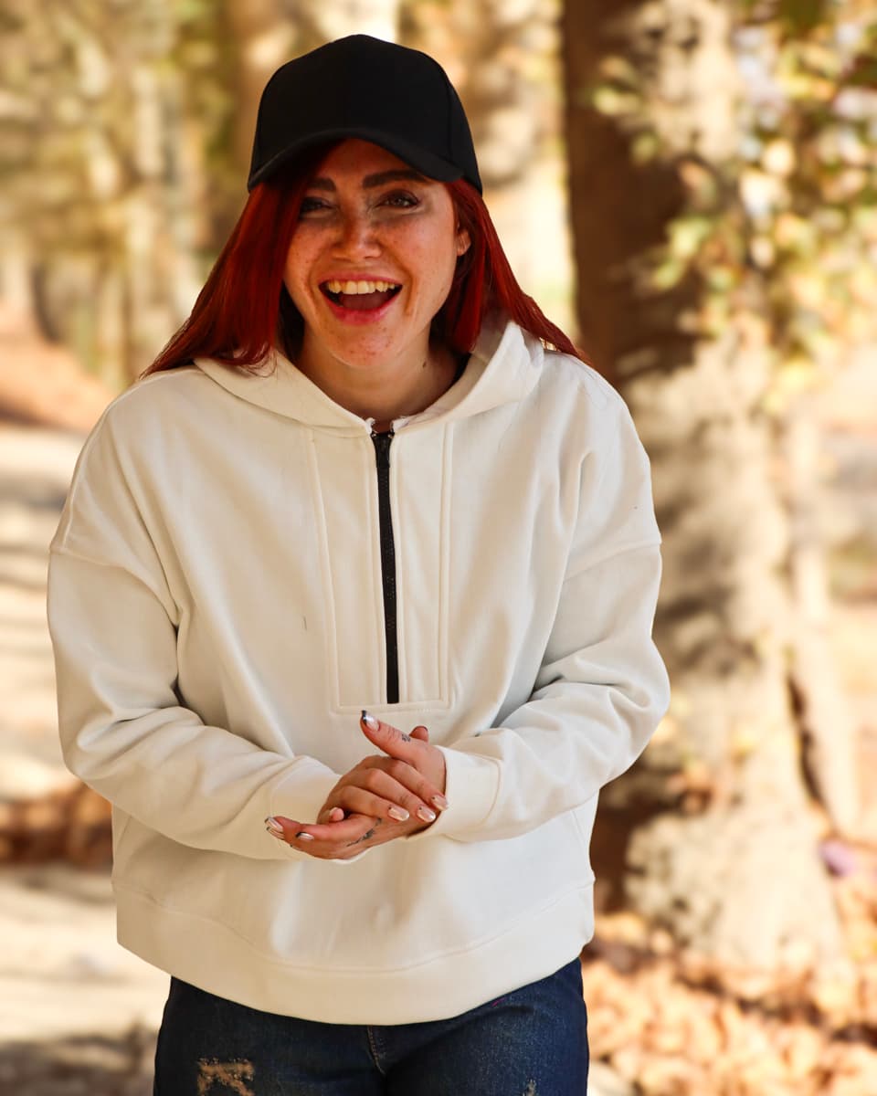 هودی نیم زیپ زنانه آتوسا 1117