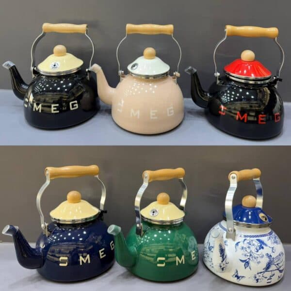 کتری لعابی سوت دار ۲/۵لیتر طرح اسمگ SMEG