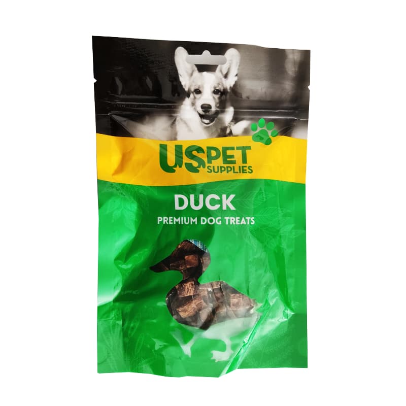 تشویقی سگ یو اس پت با گوشت گاو مدل مکعبی وزن 100 گرم