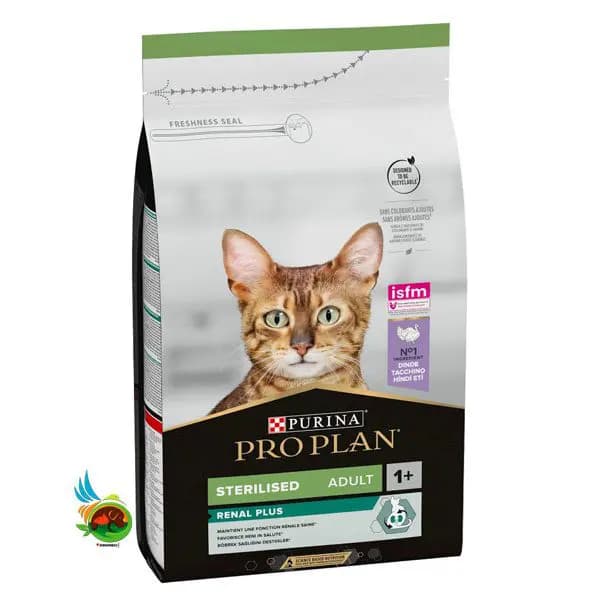 غذای خشک گربه بالغ عقیم پورینا پروپلن با طعم بوقلمون pro plan sterilised renal plus adult with turkey وزن ۱۰ کیلوگرم