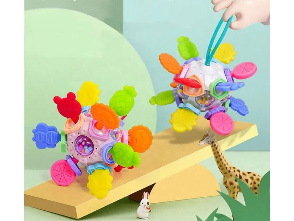 بیزی کیوب جغجغه ای دست ورزی 12 پر رنگارنگ در 1 اسباب بازی