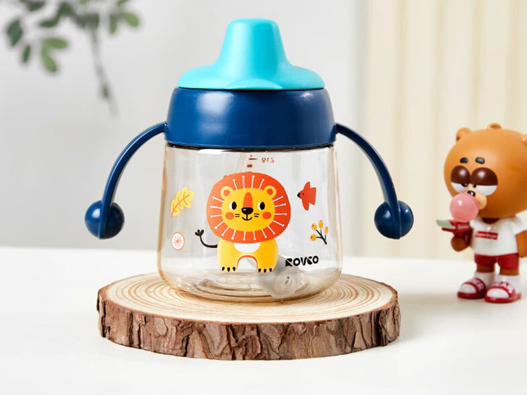 لیوان آبمیوه خوری سوپاپ دار آنتی کولیک 180 میلی لیتر رووکو Rovco