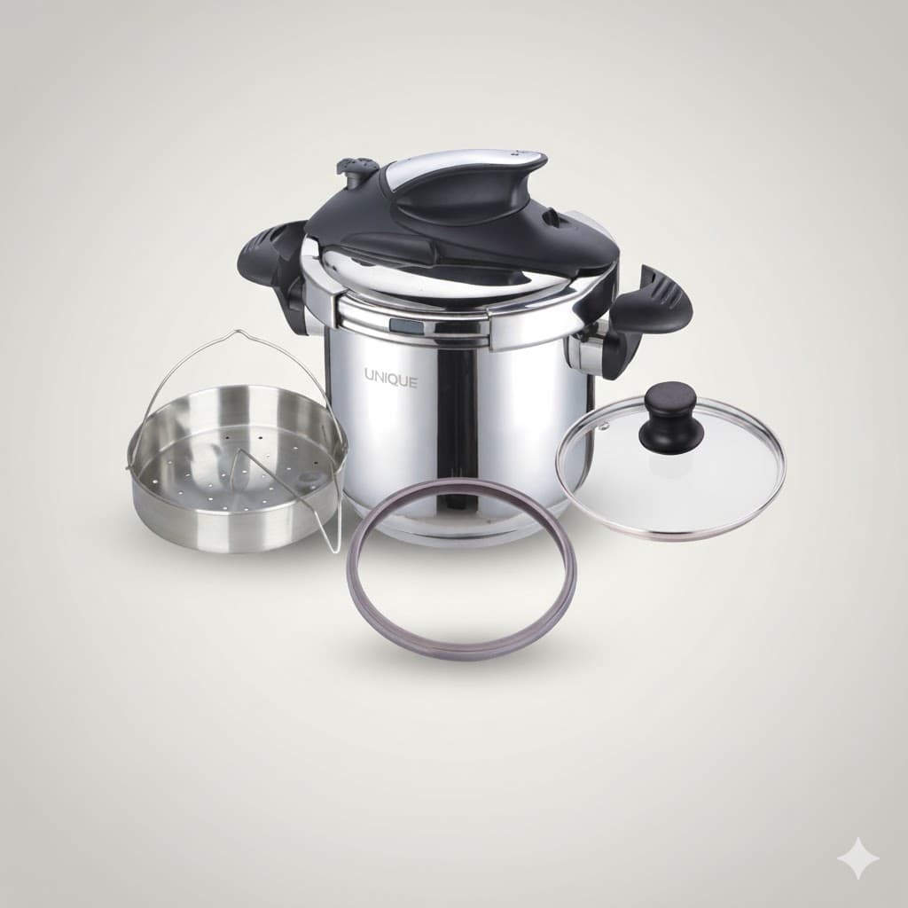 زودپز 7 لیتر استیل خارجی یونیک کد 8618 (درجه 1 )