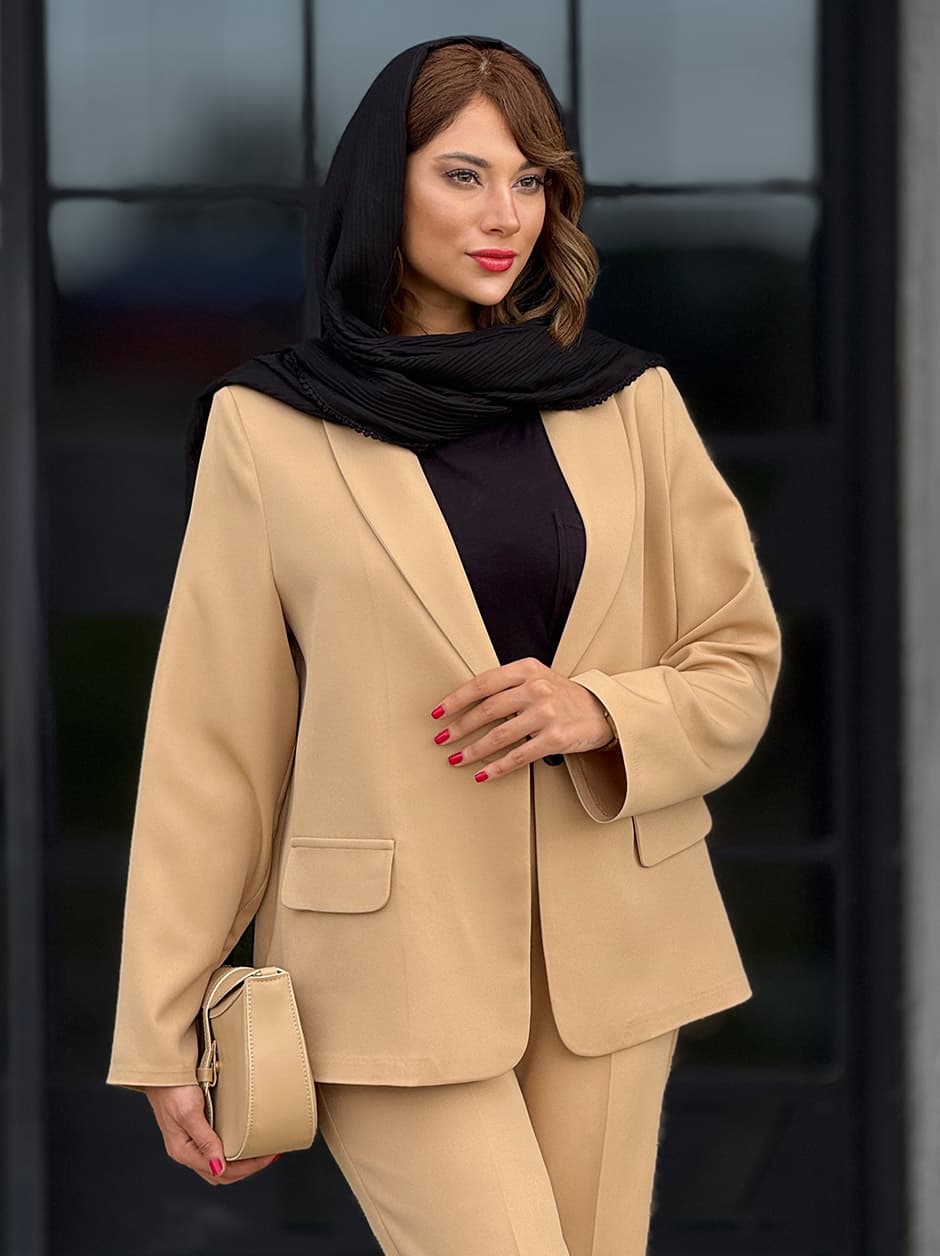 کت یقه آرشال بغل چاک تولید ایواز کد 19336