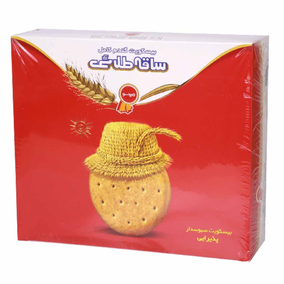 بیسکویت پذیرایی ساقه طلایی گندم کامل مینو 700 گرم