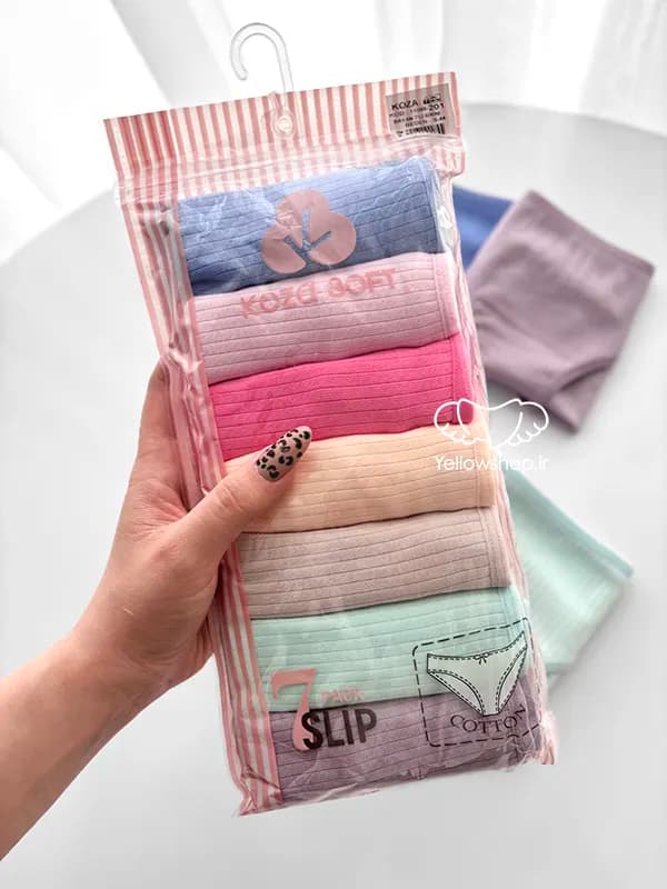 شورت کبریتی اسلیپ زنانه کوزا KOZA پک هفت تایی کد 21168