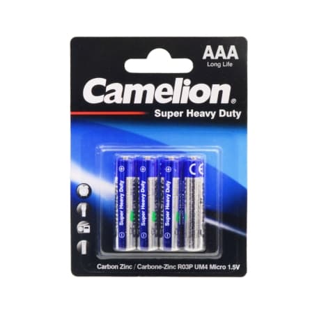 باتری نیم قلمی چهارتایی مارک Camelion پک Super Heavy Duty