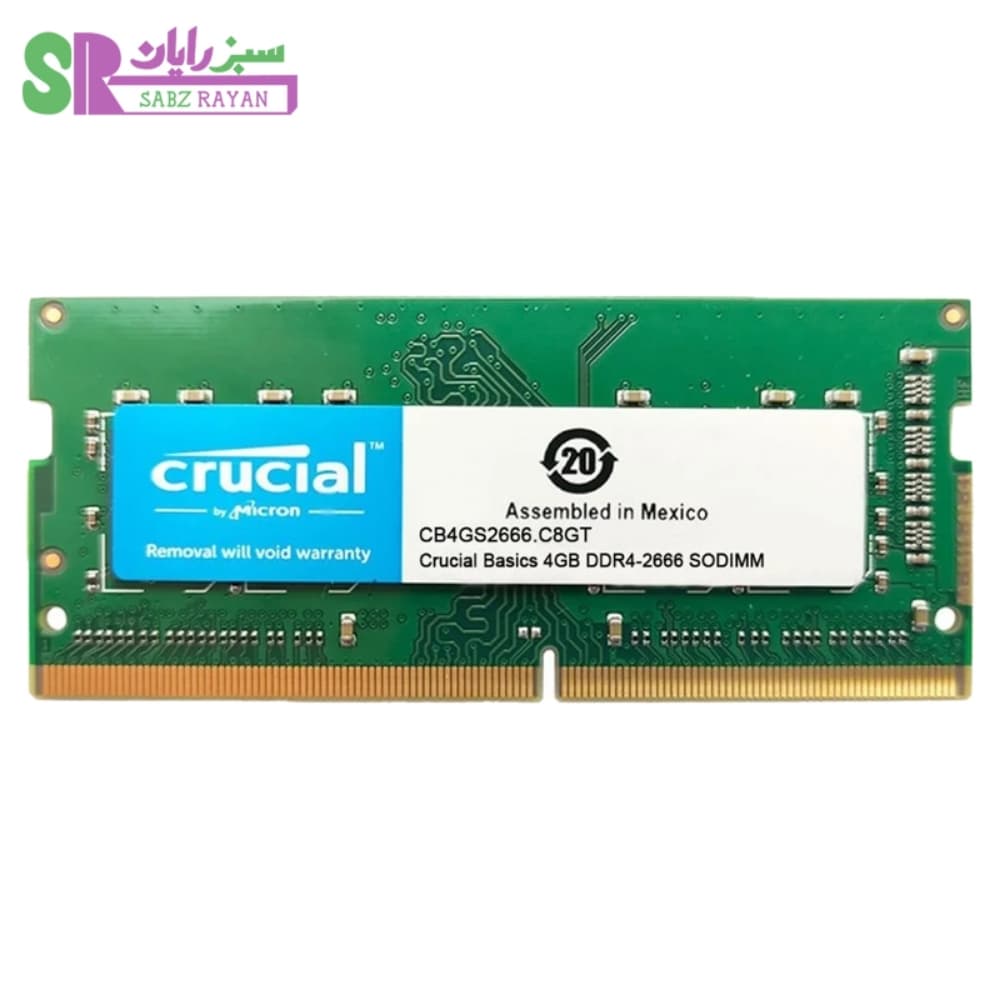 رم لپ تاپ کروشیال DDR4 2666 CB4GS2666.C8GT ظرفیت ۴ گیگابایت