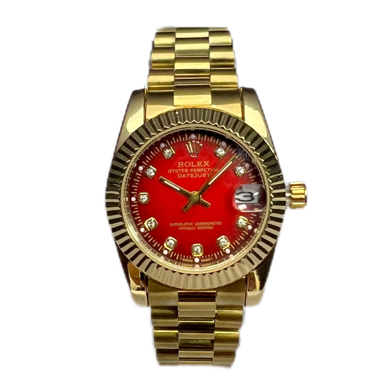 ساعت مچی زنانه رولکس طلائی مدل 1915