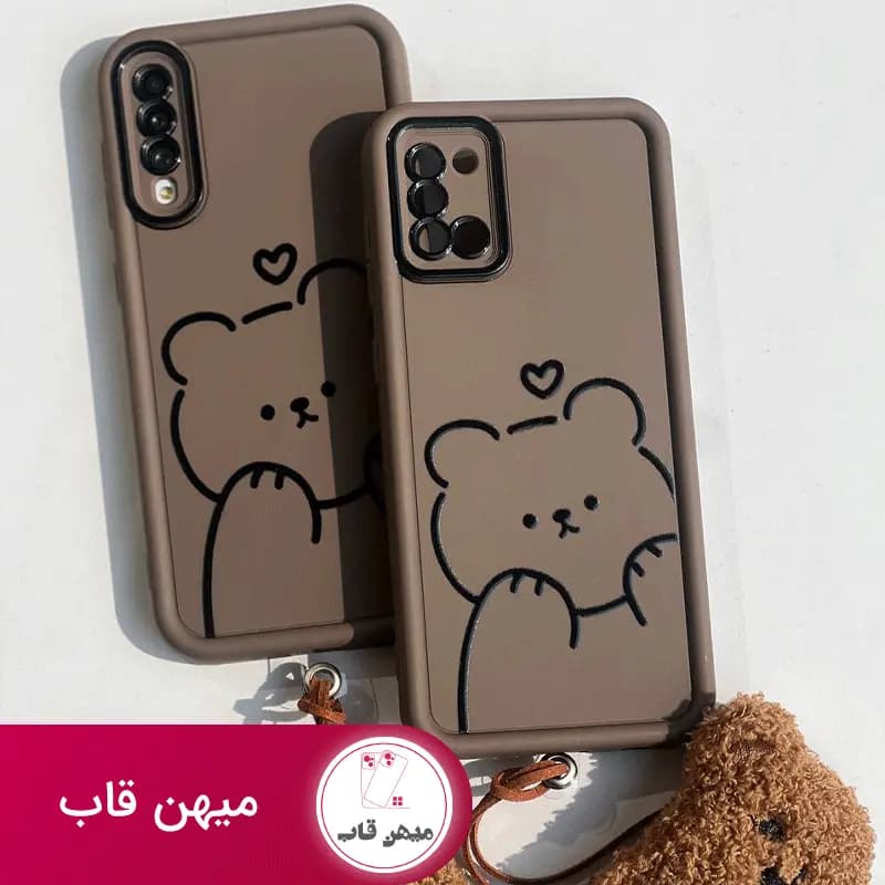 قاب گوشی سامسونگ Bear Love همراه با آویز تدی - کد (۱۵۵۳۱)