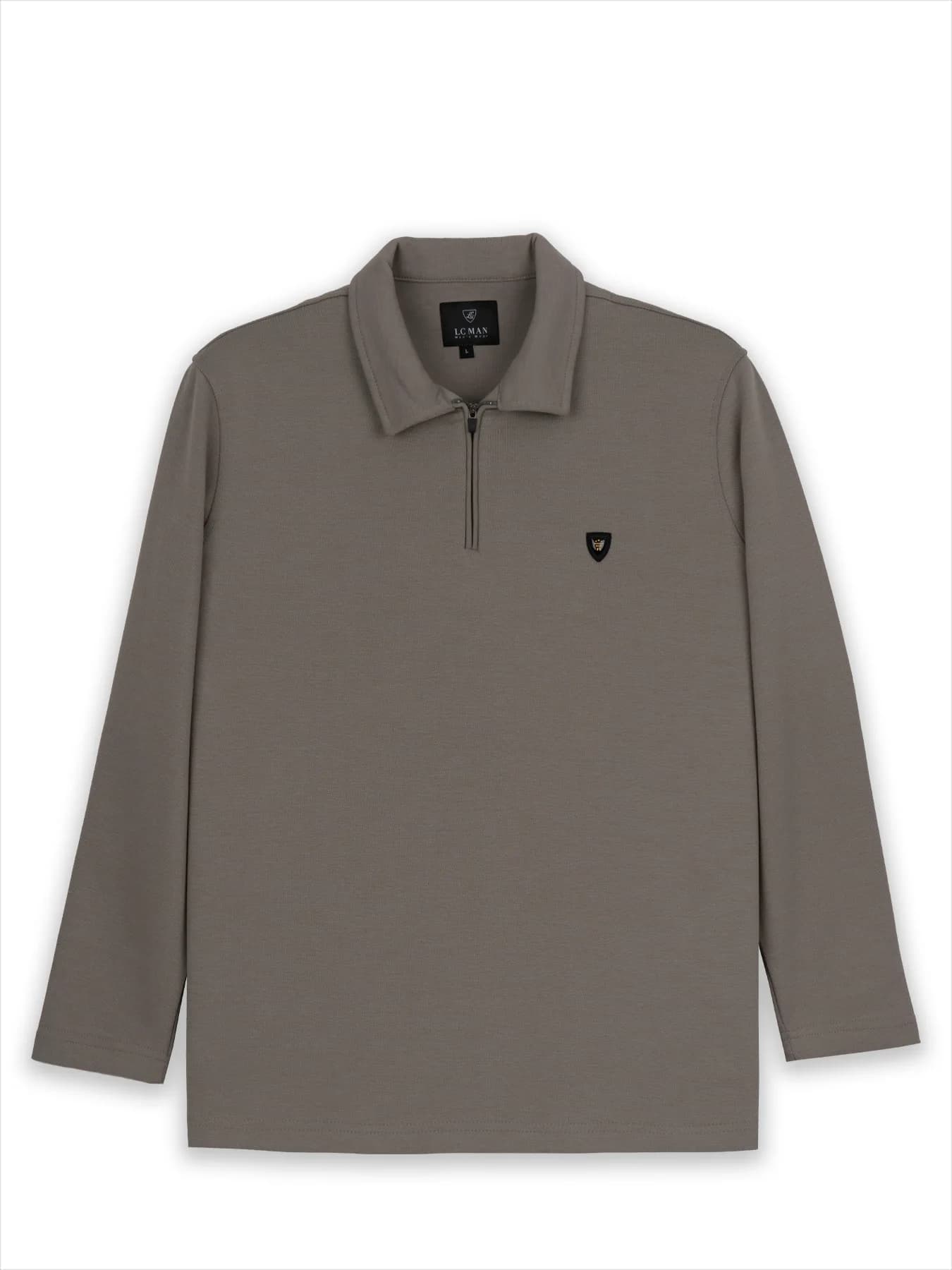 پلیور یقه شکاری طوسی ال سی من 69