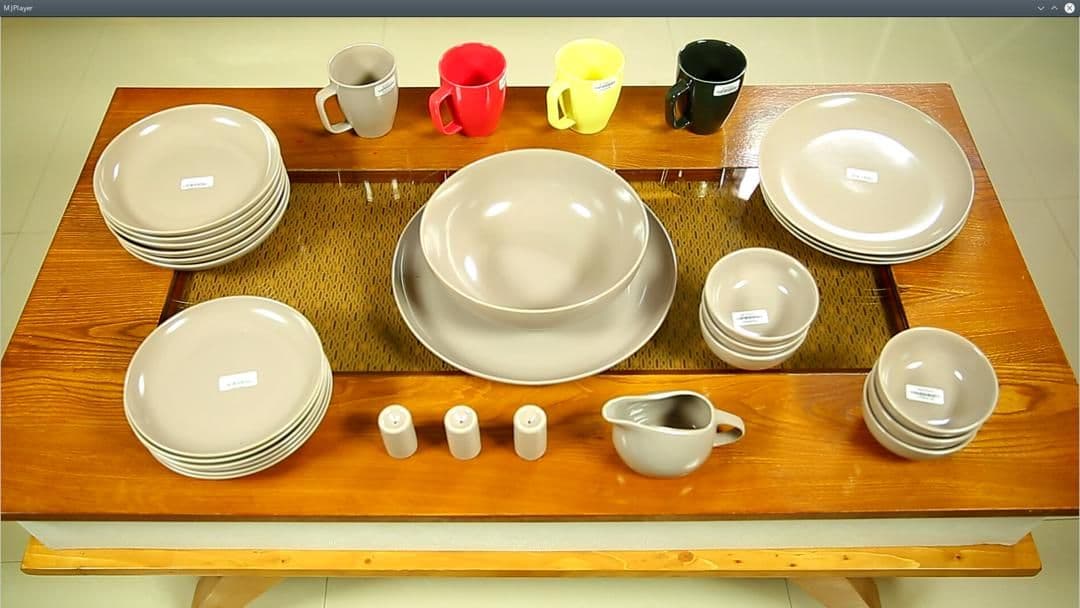 ست ظروف چینی ۳۶ پارچه در هفت رنگ متنوع