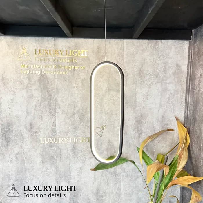 لوستر مدرن اس ام دی SMD خور مدل بیضی ریموت دار