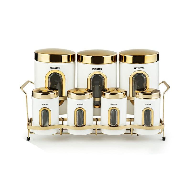 پاسماوری استیل 8 پارچه درب طلایی آرتیستون کد 8516
