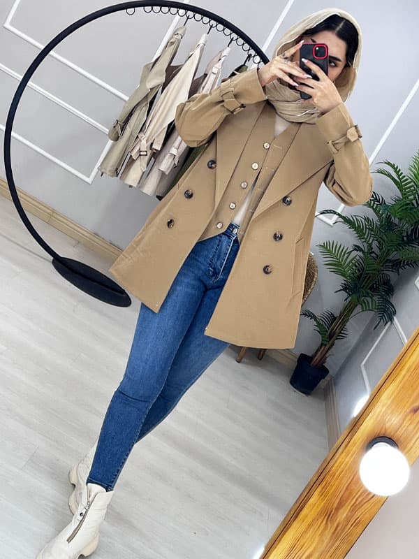 ترنچ کت و جلیقه زنانه مدل غزاله