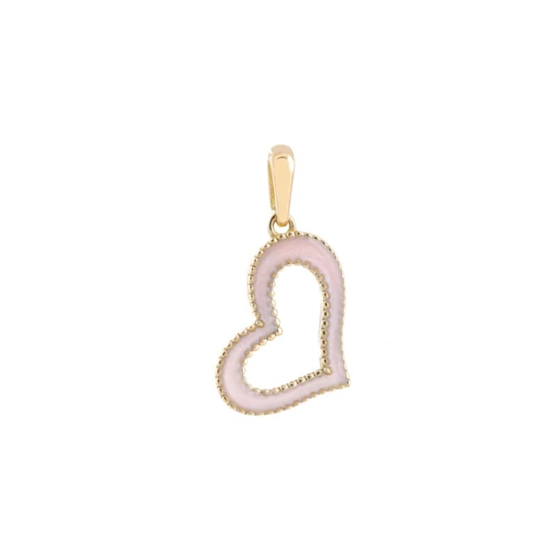 آویز طلا زنانه بان گالری مدل گوارسه آمارا کوچک صورتی