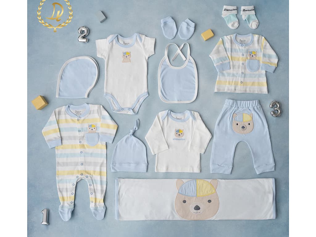 ست بیمارستانی 13 تکه نوزادی طرح خرس کلاهدار دانالو Danaloo