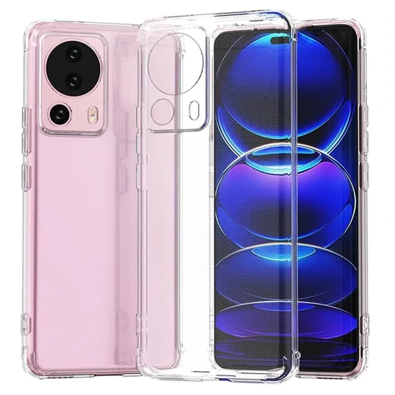 قاب شفاف Xiaomi 13 Lite مدل ژله ای محافظ لنزدار