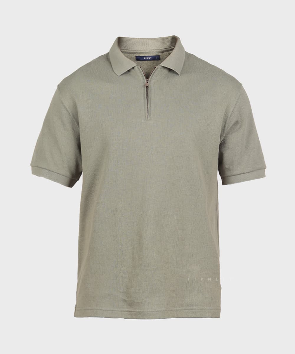 تیشرت نیم زیپ لش مردانه 4036