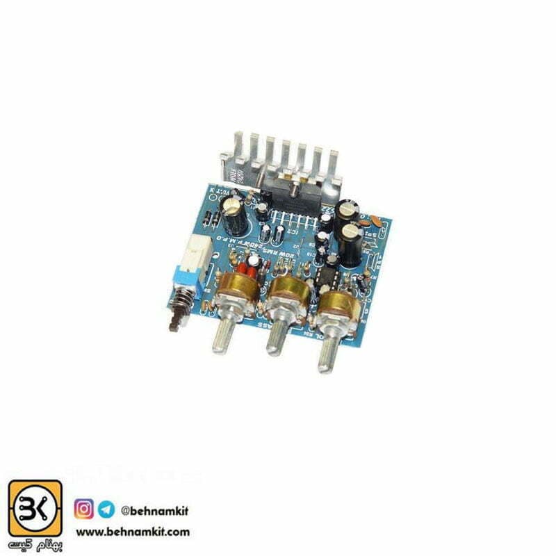 برد امپلیفایر استریو 20 وات واقعی، با پری تون کنترل