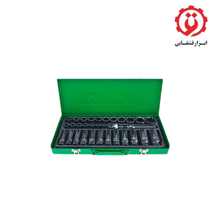 جعبه بکس 1/2 اینچ بلند و کوتاه فشارقوی 32 پارچه تاپ تول مدل GDAD3201