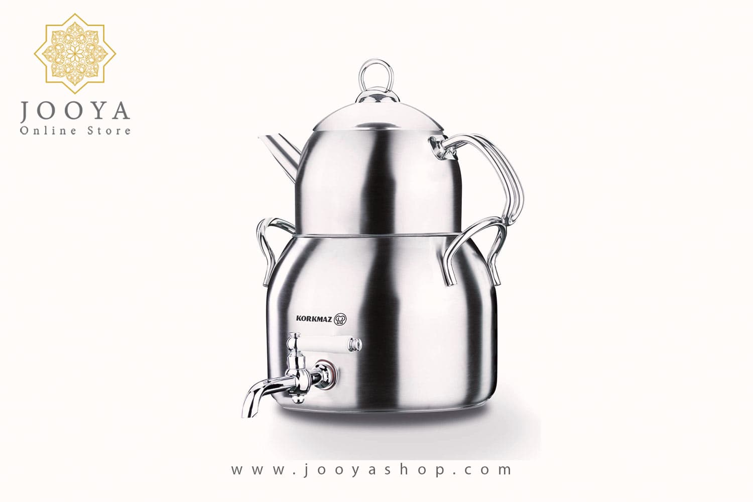 سماور رو اجاقی شیر دار 1.0 + 3.0 لیتر لونا تیتانیوم کرکماز