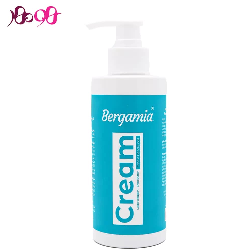 کرم پمپی دست و ناخن برگامیا کلاژن و شی باتر 250 میل