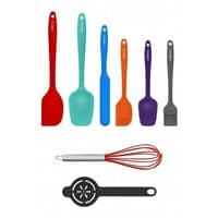 ست کفگیر سیلیکون 8 پارچه والتا درنگو رنگی