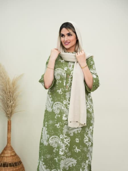 پیراهن یقه دکمه الهام کد6098