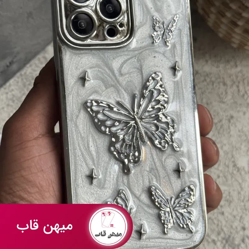 قاب موبایل آیفون پروانه گلامور - کد (۸۱۳۵۲)