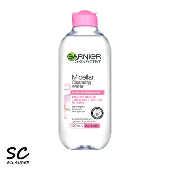 میسلار واتر صورتی پوست حساس گارنیر All-in-1 cleanser حجم 400 میلی لیتر